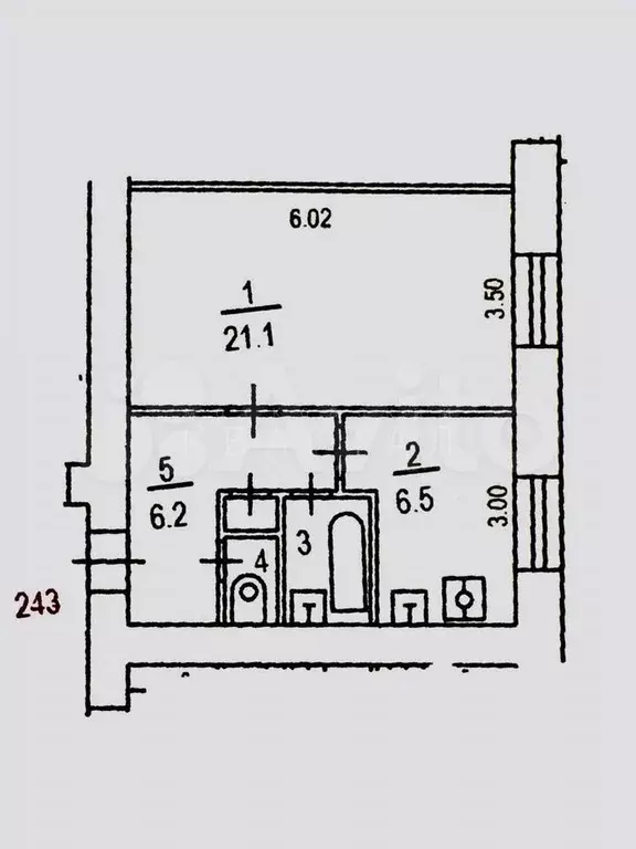 1-к. квартира, 38 м, 4/9 эт. - Фото 0
