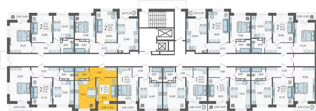 1-комнатная квартира: Краснодар, жилой комплекс Смородина (35.75 м) - Фото 1
