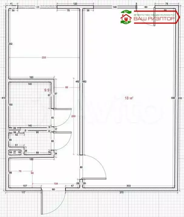 1-комнатная квартира: Саратов, улица имени М.М. Расковой, 3 (33 м) - Фото 1