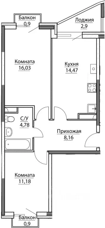 2-к кв. Ярославская область, Ярославский район, Заволжское с/пос, пос. ... - Фото 0