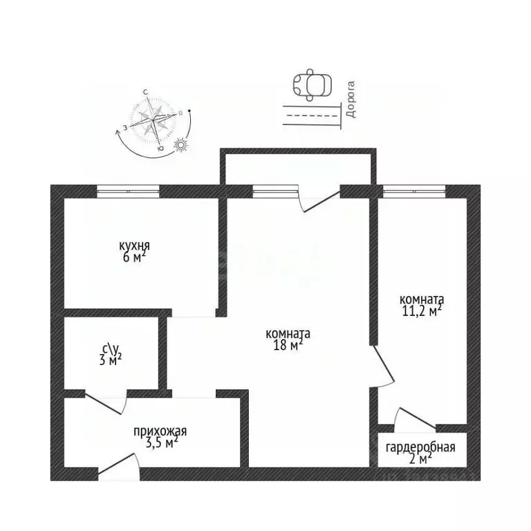 2-к кв. Адыгея, Майкоп Спортивная ул., 7 (41.1 м) - Фото 2