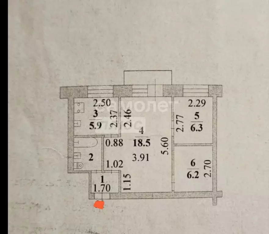 2-к кв. Липецкая область, Липецк Московская ул., 21 (42.0 м) - Фото 1