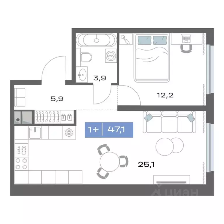 Студия Свердловская область, Екатеринбург ул. Академика Парина, 11с1 ... - Фото 1