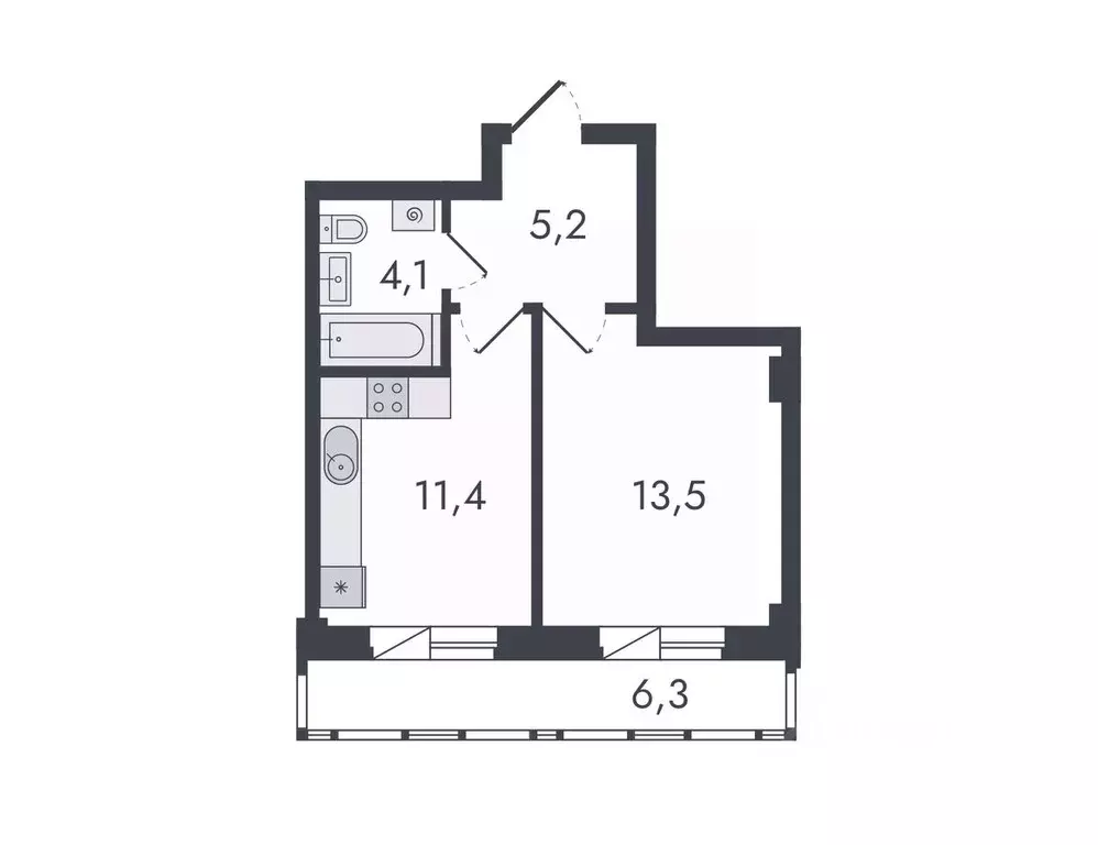 1-к кв. Кировская область, Киров ул. Чистопрудненская, 13 (40.5 м) - Фото 0