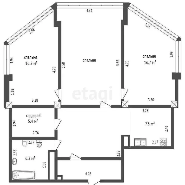 3-комнатная квартира: Анапа, Астраханская улица, 79 (97.6 м) - Фото 0
