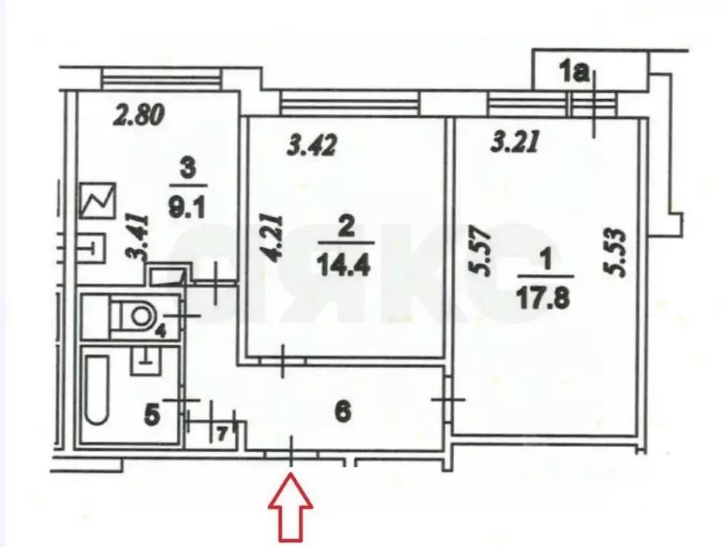 2-к кв. Москва ул. Исаковского, 4К2 (53.3 м) - Фото 1