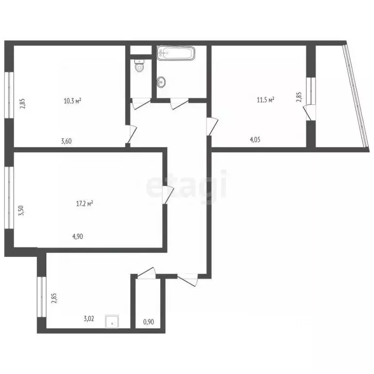 3-к кв. Алтайский край, Бийск ул. 15-й Мозырской Красногвардейской ... - Фото 1