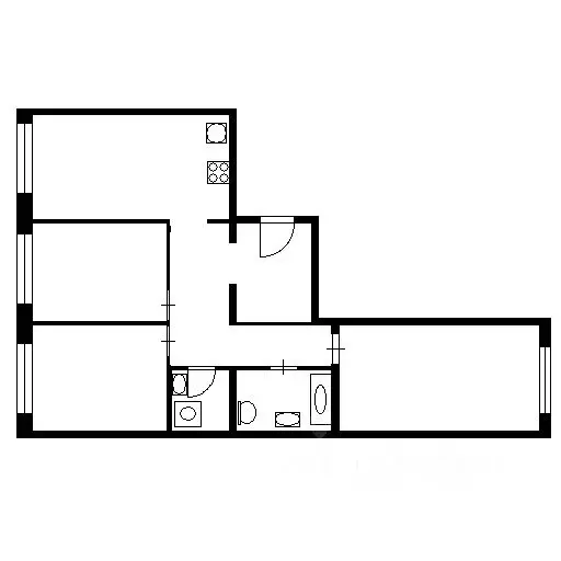 3-к кв. Санкт-Петербург Трамвайный просп., 17 (41.5 м) - Фото 1