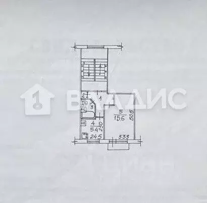 1-к кв. Новосибирская область, Новосибирск ул. Доватора, 33/3 (31.0 м) - Фото 1