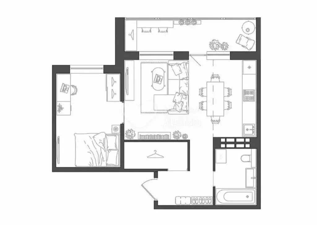 2-комнатная квартира: Волгоград, улица Глазкова, 16 (49.5 м) - Фото 1