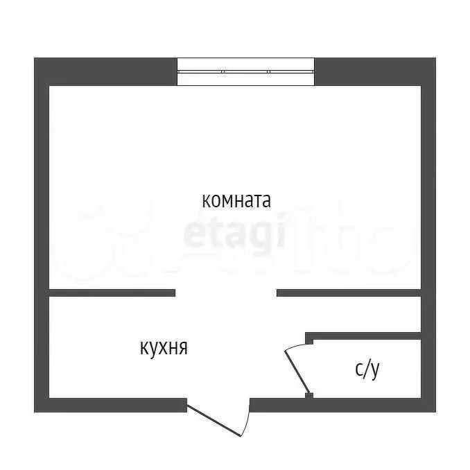 1-к. квартира, 14,9 м, 1/5 эт. - Фото 0