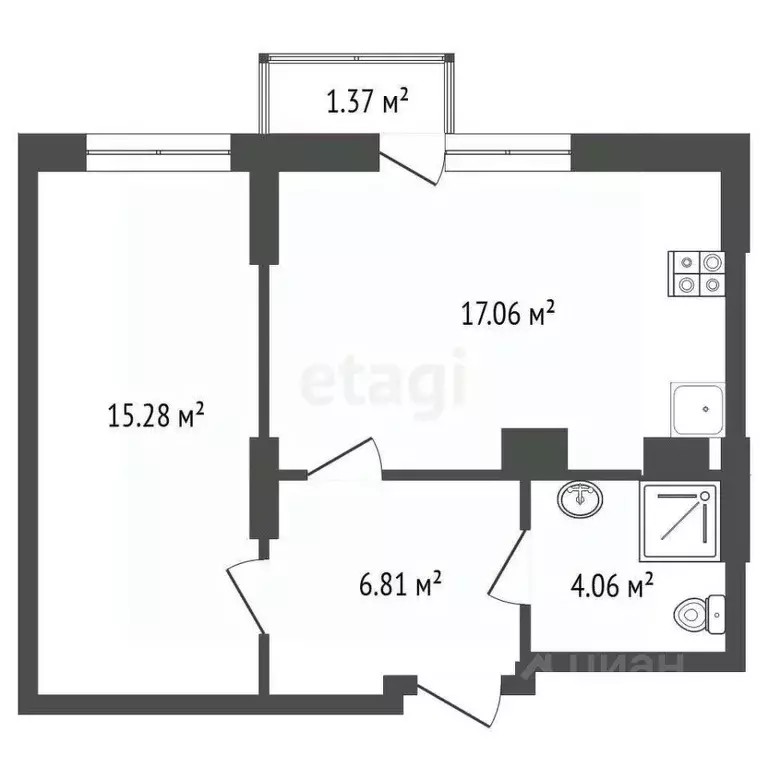 2-к кв. Ростовская область, Ростов-на-Дону Соборный пер., 98 (44.6 м) - Фото 0