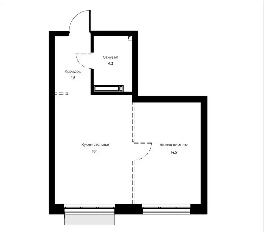 1-комнатная квартира: Пенза, улица Богданова, 39 (41.2 м) - Фото 0