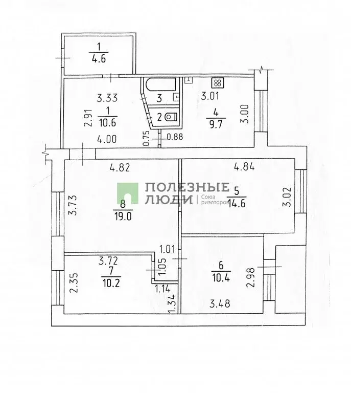 4-комнатная квартира: Ижевск, Пушкинская улица, 290 (77.3 м) - Фото 2