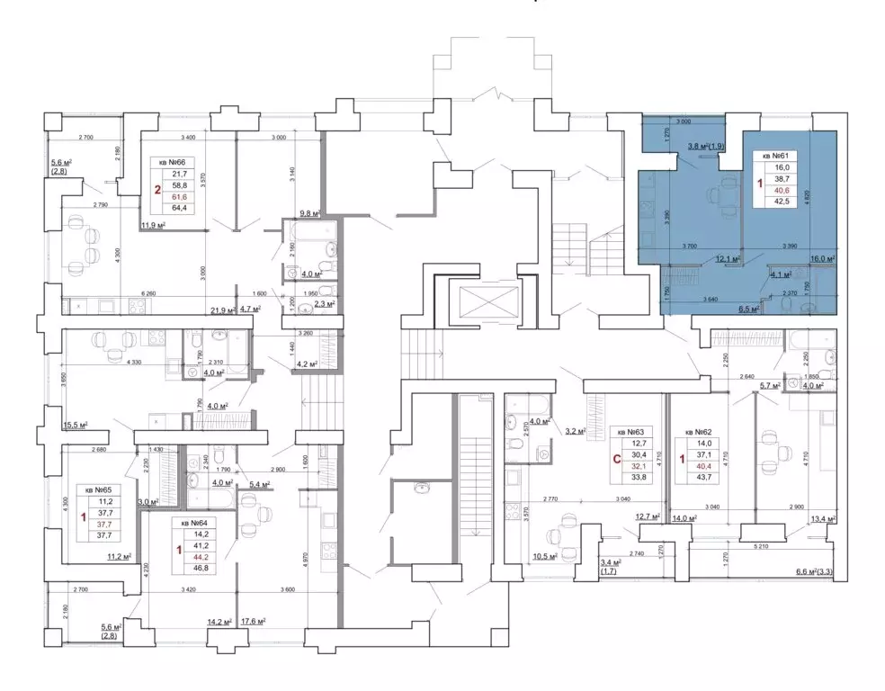1-комнатная квартира: Кострома, Центральный район (42.5 м) - Фото 2