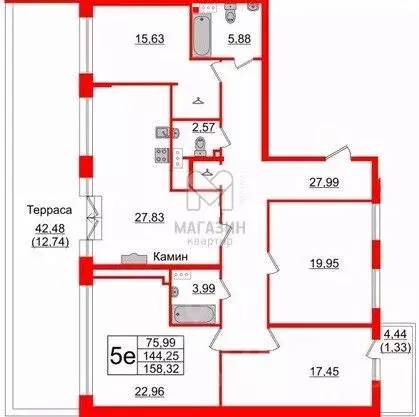 2-к кв. Санкт-Петербург Лодейнопольская ул., 7 (158.0 м) - Фото 1