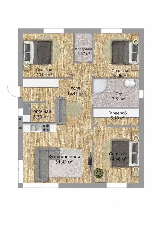 Дом в Саратовская область, с. Усть-Курдюм ул. 1-я Панорамная (129 м) - Фото 2