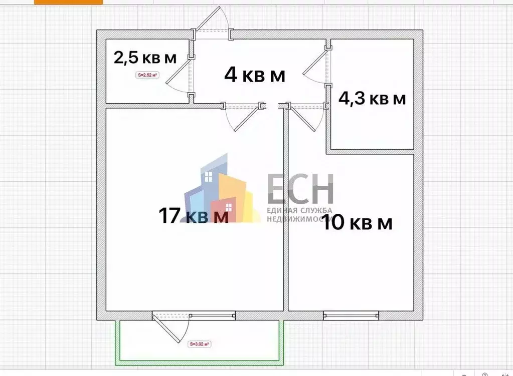 1-к кв. Тульская область, Тула городской округ, д. Варваровка 1Ак15 ... - Фото 2
