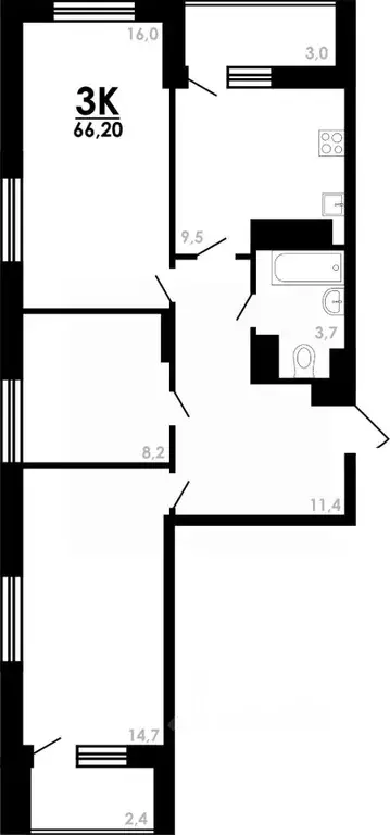 3-к кв. Нижегородская область, Нижний Новгород Коломенская ул., 8к4 ... - Фото 0