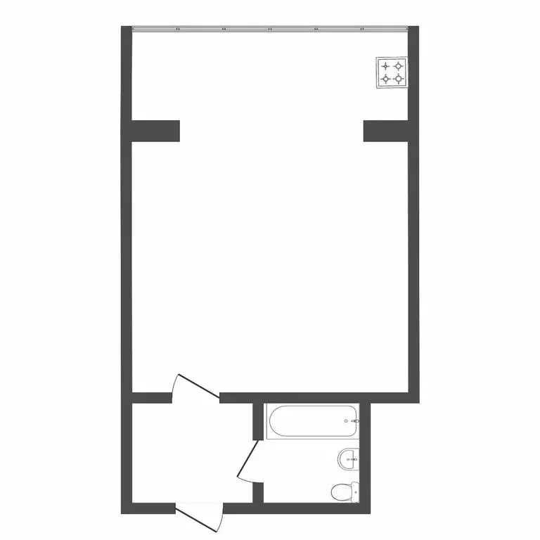 1-комнатная квартира: Тюмень, улица 30 лет Победы, 79 (17 м) - Фото 0