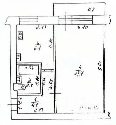 1-к кв. Тверская область, Тверь просп. Победы, 54 (31.2 м) - Фото 1