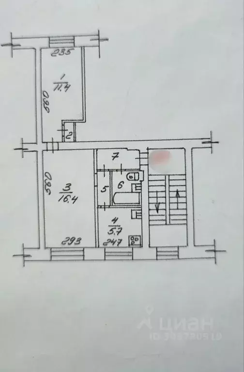 2-к кв. Новосибирская область, Новосибирск Народная ул., 34 (42.0 м) - Фото 0