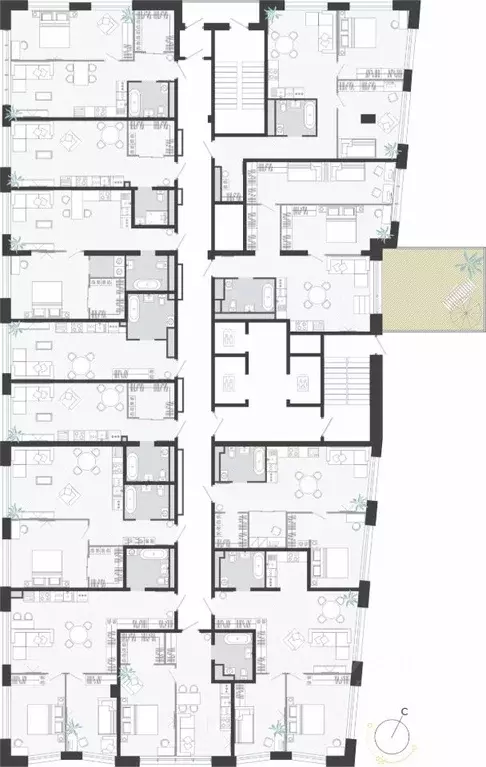 Студия Приморский край, Владивосток ул. Нейбута (33.23 м) - Фото 1