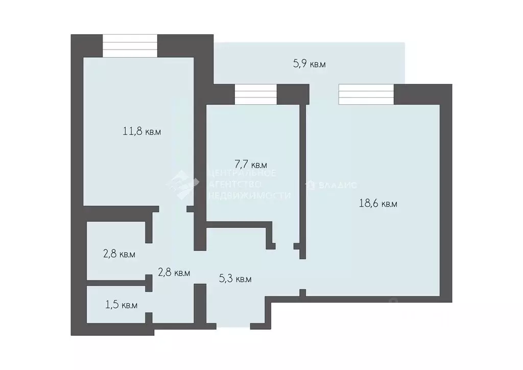2-к кв. Рязанская область, Рязань Высоковольтная ул., 41к2 (54.0 м) - Фото 1