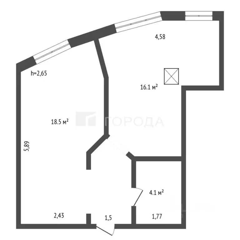 2-к кв. Алтайский край, Барнаул просп. Ленина, 195А (43.5 м) - Фото 2