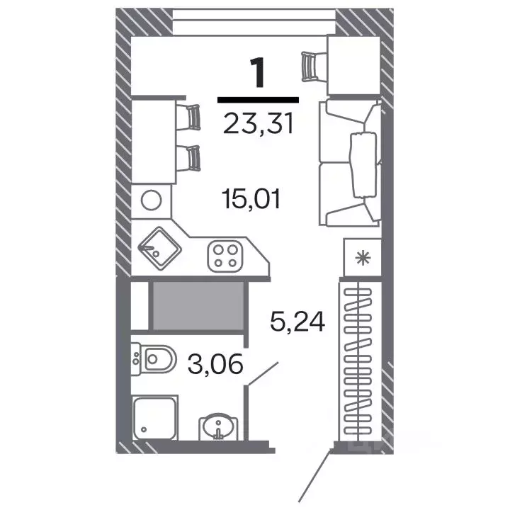 1-к кв. Рязанская область, Рязань Петра и Февронии жилой комплекс ... - Фото 1
