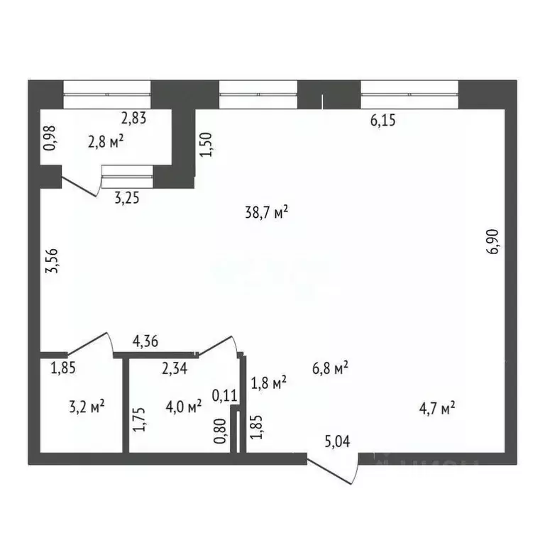 3-к кв. Башкортостан, Уфа ул. Энтузиастов, 7 (61.8 м) - Фото 2