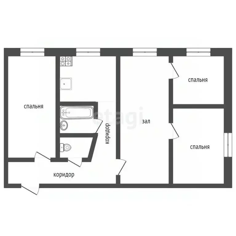 4-к кв. Ставропольский край, Кисловодск ул. Героев Медиков (58.0 м) - Фото 1