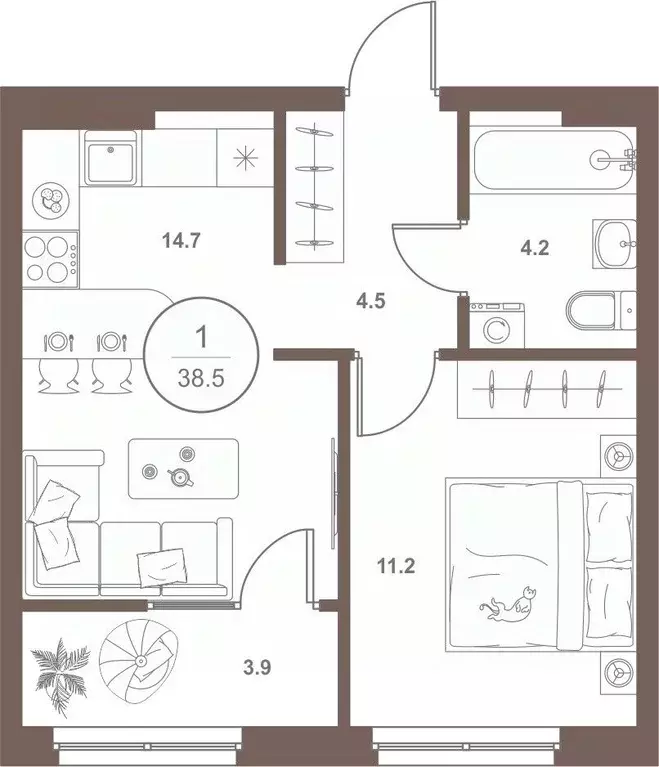 1-к кв. Пензенская область, Пенза Арбеково жилрайон, Дальнее Арбеково ... - Фото 1