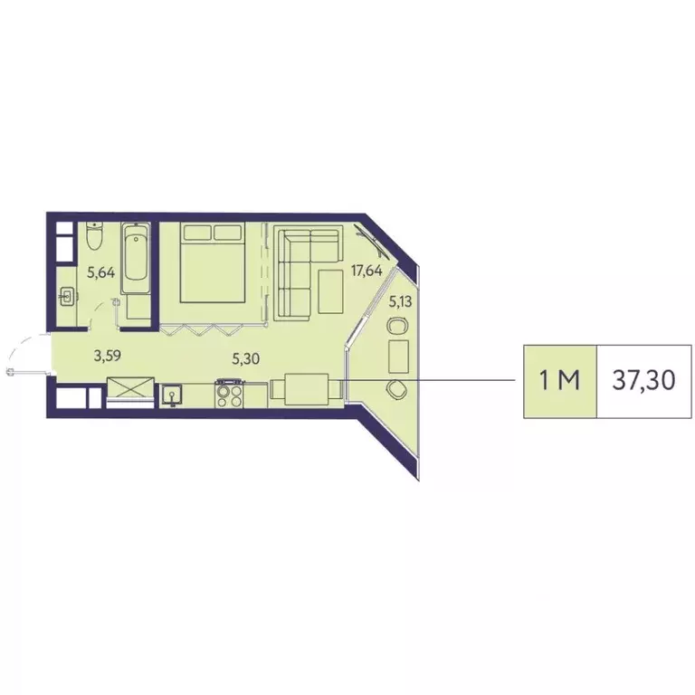 1-к кв. Крым, Ялта муниципальный округ, Виноградное пгт Новая Ливадия ... - Фото 1