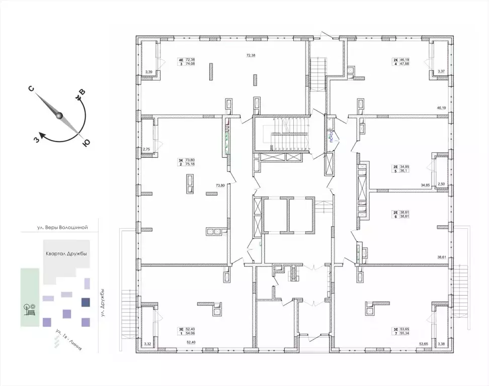 2-к кв. Кемеровская область, Кемерово ул. Дружбы, 10 (47.88 м) - Фото 2