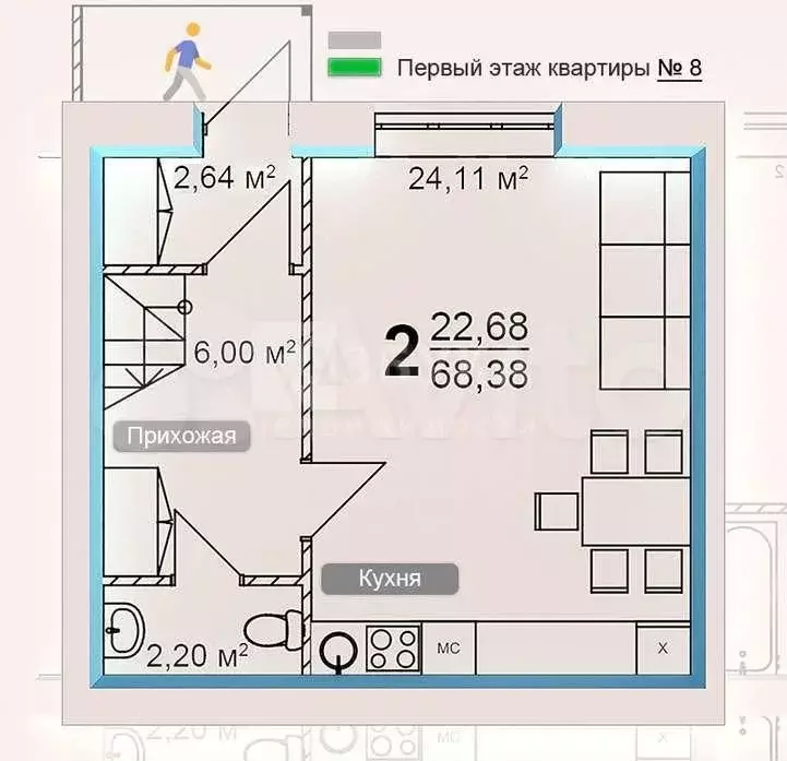 Таунхаус 68 м на участке 1 сот. - Фото 0