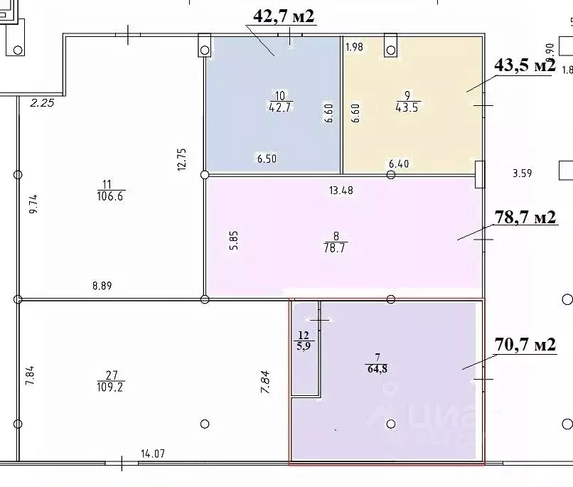 Помещение свободного назначения в Москва Каширское ш., 3К2С4 (42 м) - Фото 1