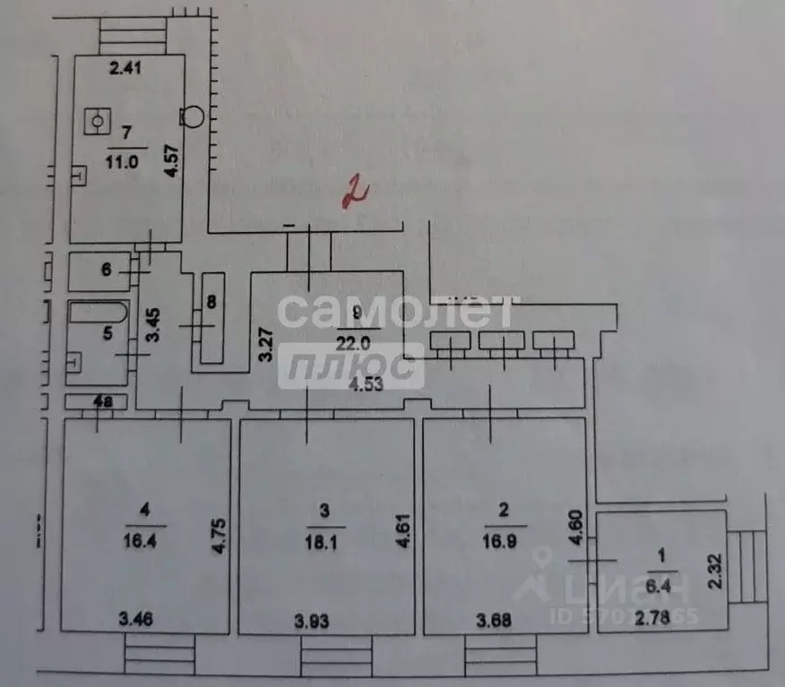 4-к кв. Москва просп. Мира, 108 (96.0 м) - Фото 2