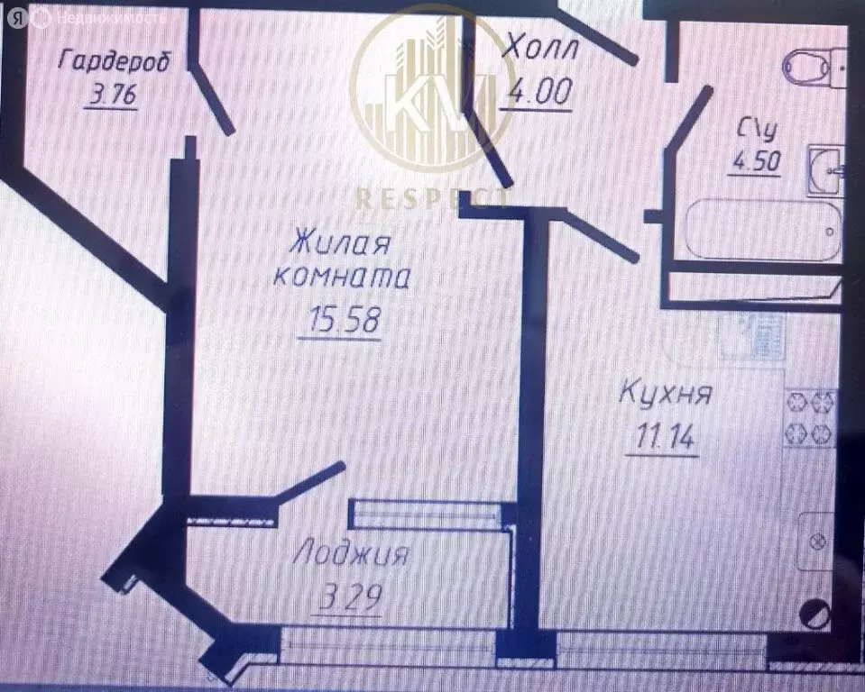 1-комнатная квартира: Кисловодск, улица 40 лет Октября, 37 (42.27 м) - Фото 1
