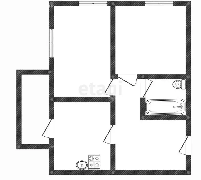 2-комнатная квартира: село Усады, жилой комплекс Южный Парк (54.3 м) - Фото 1