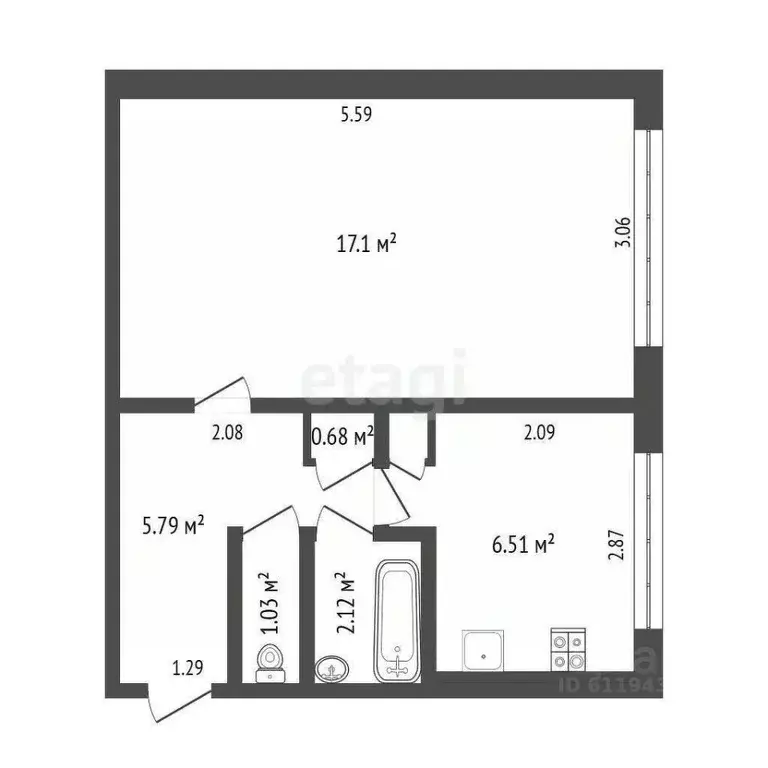 1-к кв. Мордовия, Саранск ул. Коваленко, 9 (33.0 м) - Фото 0