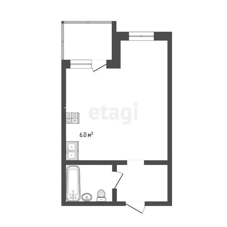 Квартира-студия: Тюмень, улица Червишевский Тракт, 47к3 (26.3 м) - Фото 1
