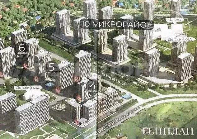 1-к кв. Ростовская область, Ростов-на-Дону ул. Назарько, 4 (35.9 м) - Фото 1