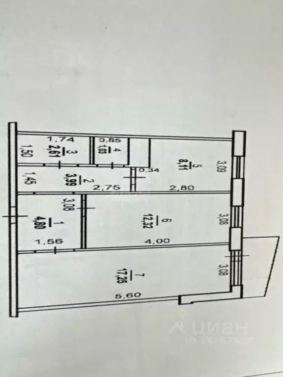 2-к кв. Оренбургская область, Оренбург ул. Сергея Лазо, 15 (50.11 м) - Фото 1