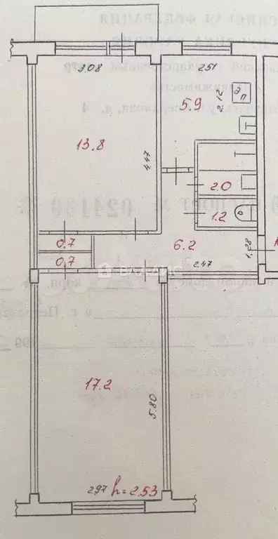 2-к. квартира, 47,7 м, 4/5 эт. - Фото 0