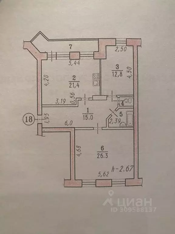 2-к кв. Омская область, Омск Почтовая ул., 6 (83.6 м) - Фото 1