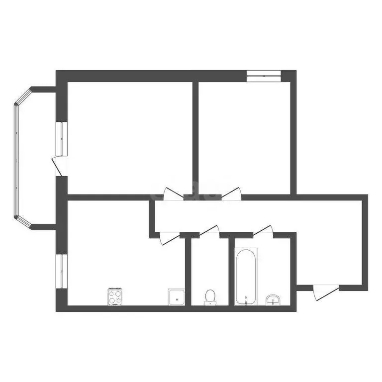 2-комнатная квартира: Тюмень, Стартовая улица, 1 (53.5 м) - Фото 1