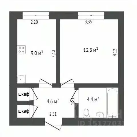 1-к кв. Ямало-Ненецкий АО, Новый Уренгой Советский мкр, 3/3 (33.3 м) - Фото 1