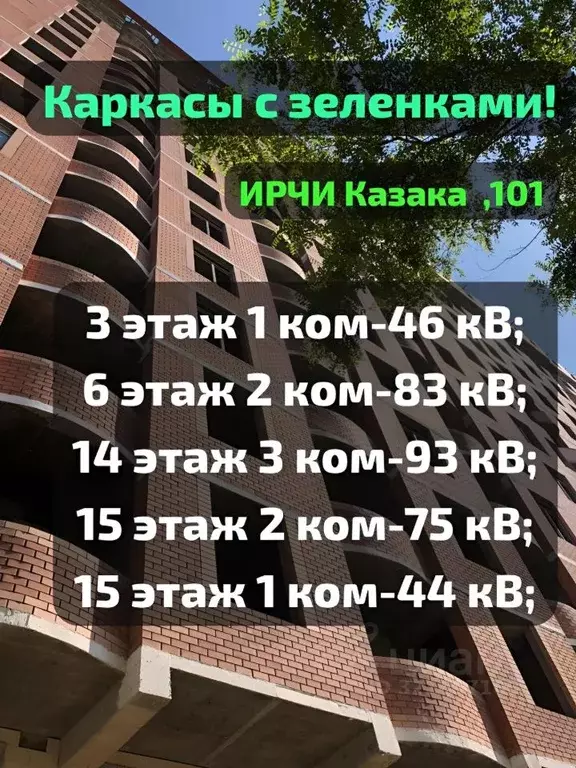 2-к кв. Дагестан, Махачкала ул. Ирчи Казака, 101 (83.0 м) - Фото 1