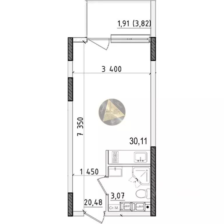 Студия Крым, Феодосия муниципальный округ, Коктебель пгт ул. ... - Фото 2